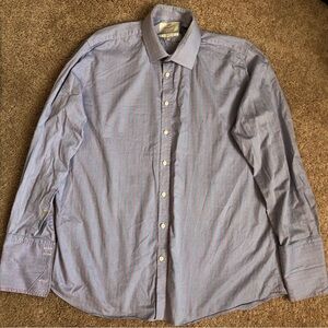 Hawes & Curtis St James Slim Fit Shirt French Cuff Men’s 18/37 Blue